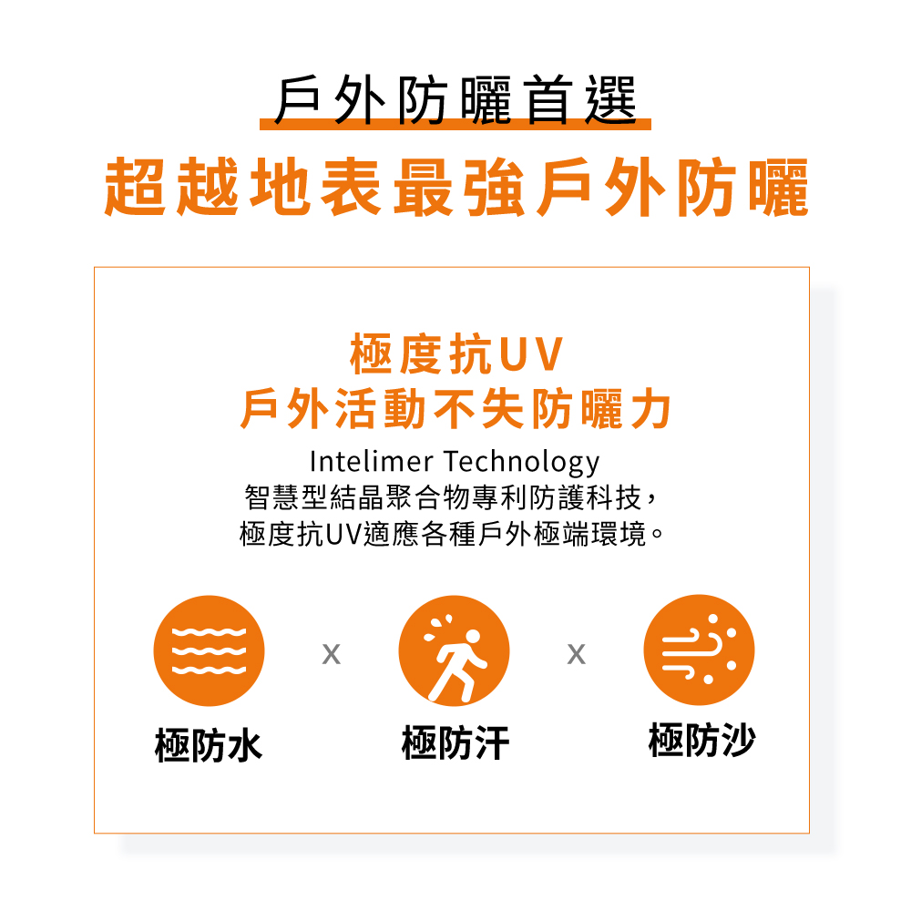 極度抗UV 超越地表最強戶外防曬