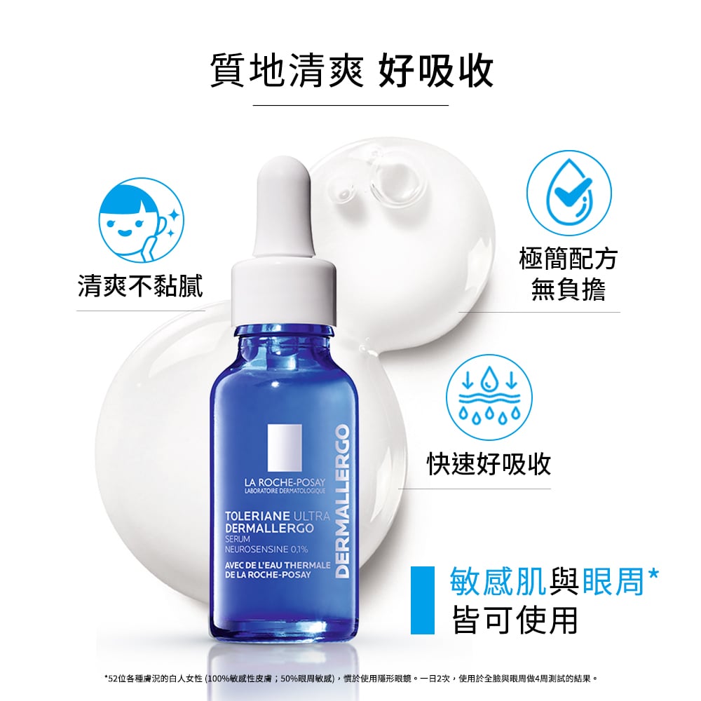 專為敏感肌舒緩而生的保濕精華液理膚寶水安心容安舒緩保濕修護精華(安心小藍瓶)！