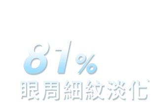 81% 眼周細紋淡化